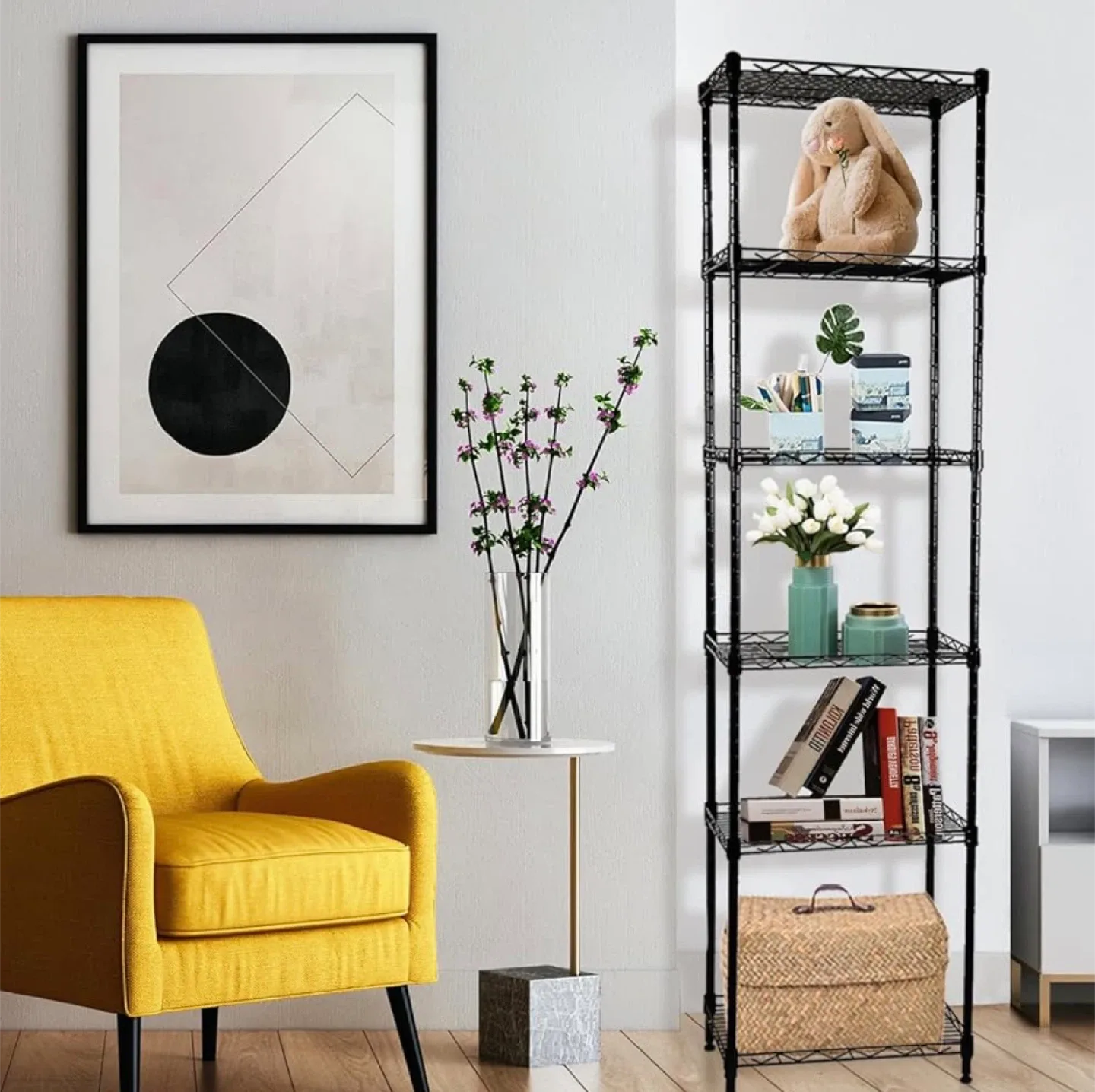 New / assembled adjustable metal shelving $40 price firm thumbnail