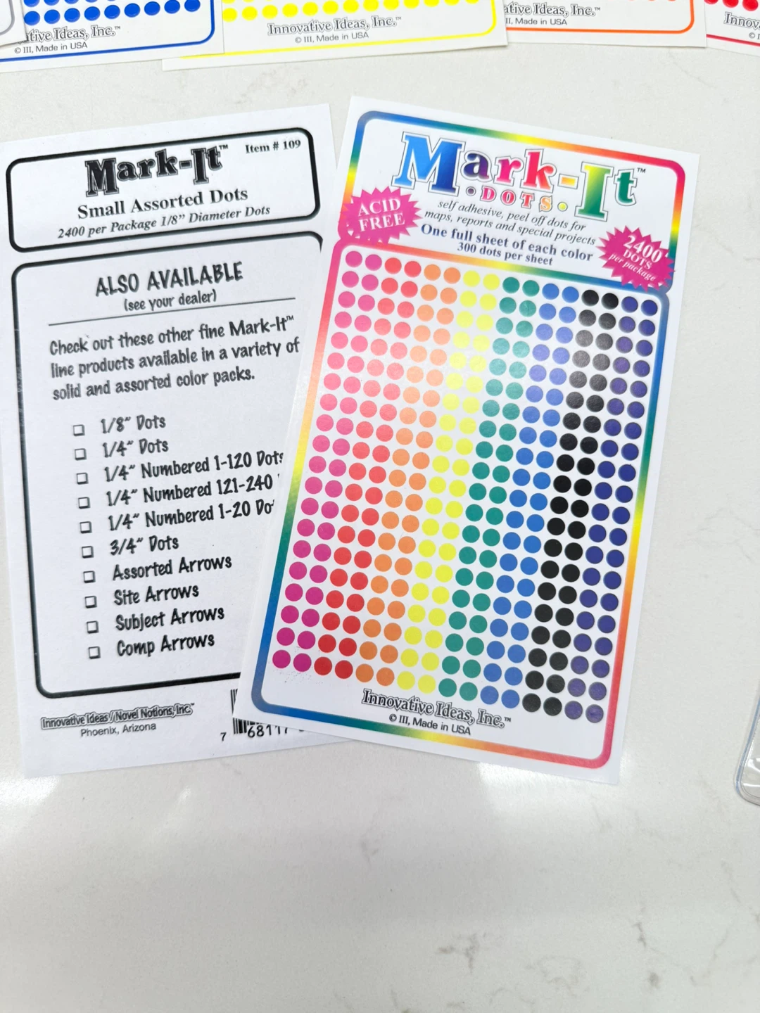 Mark-It Dots 1/8" Diameter Stickers