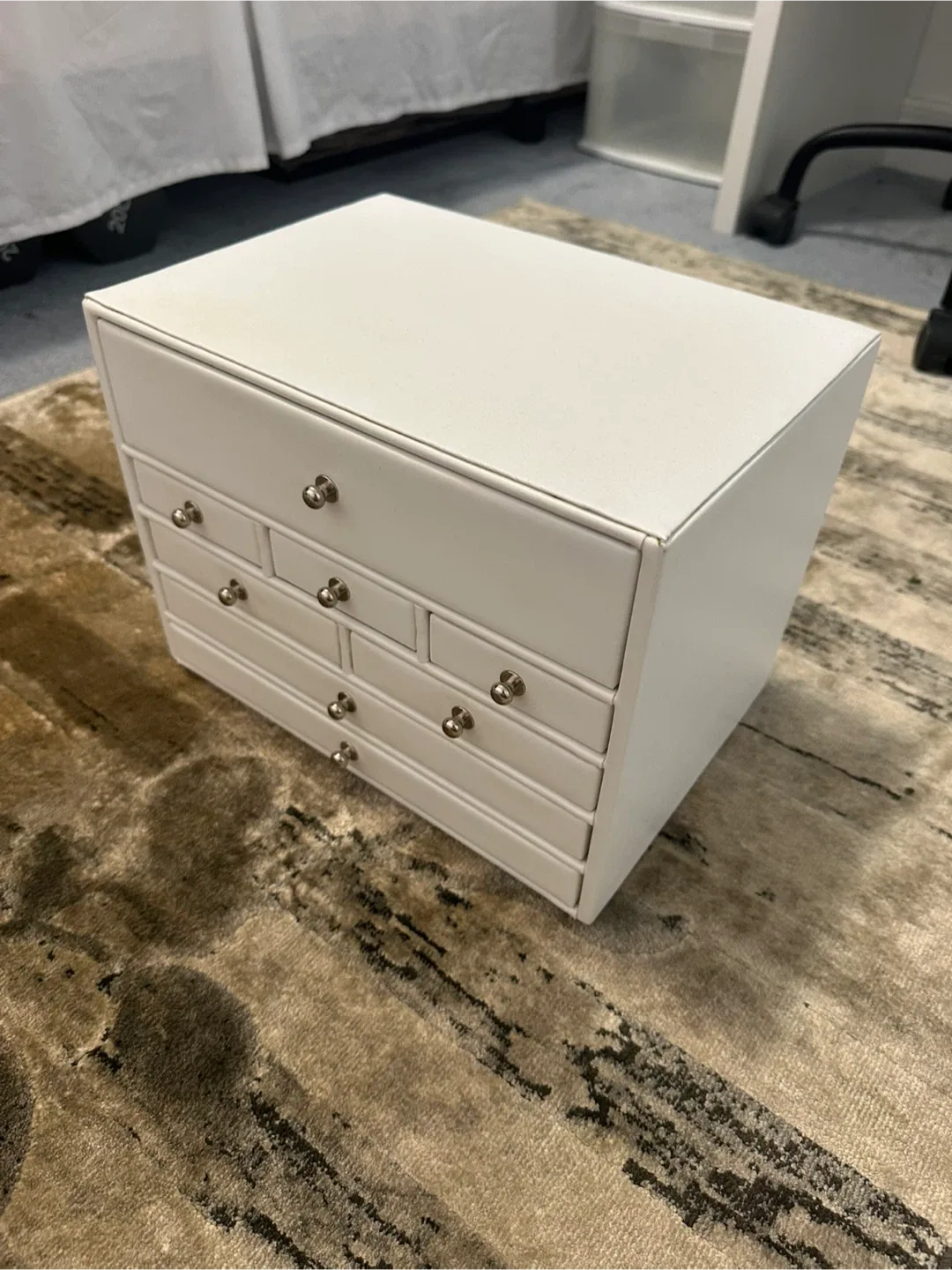 White Jewelry Box with Drawers thumbnail