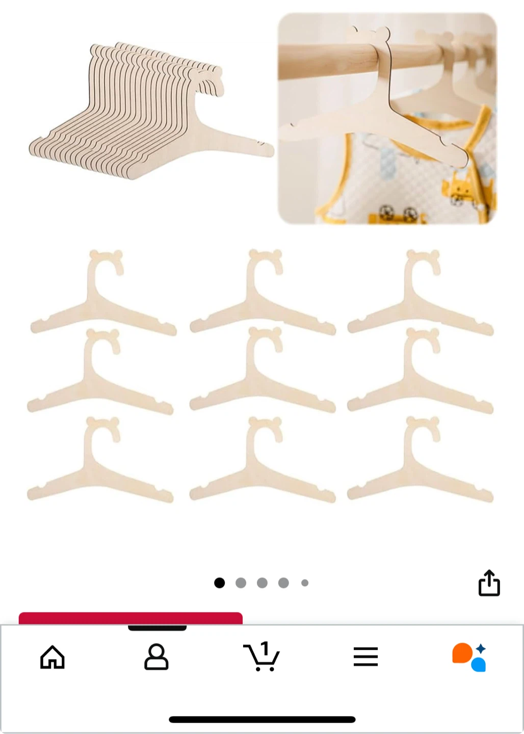Wooden Baby Clothes Hangers