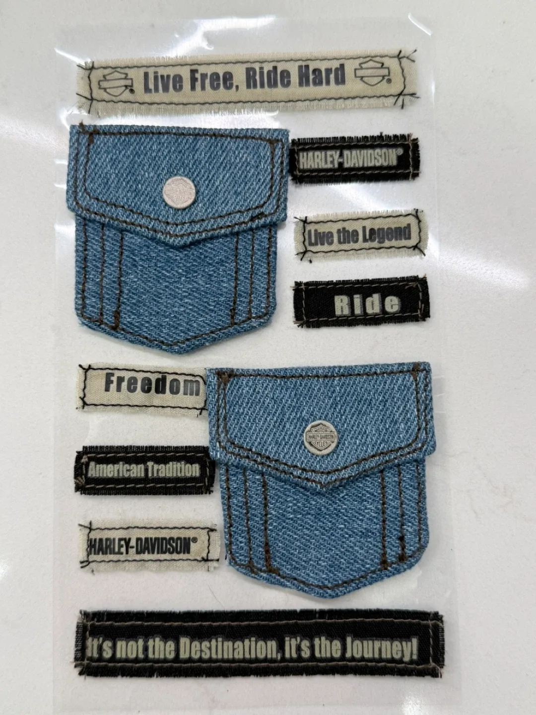 Harley-Davidson H-D Denim Pockets Stickers thumbnail