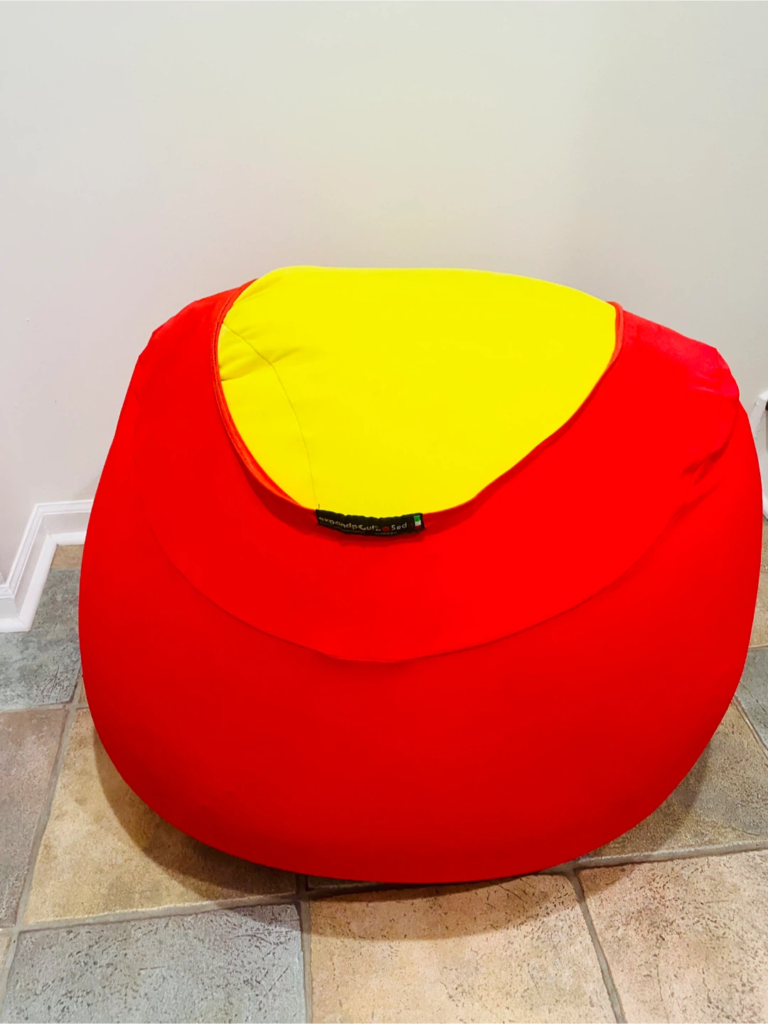 Expandpouf by Sedit Beanbag Chair - Red & Yellow