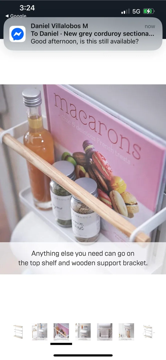 New Yamazaki Home Tosca Magnetic Kitchen Storage Rack image indicator(5)