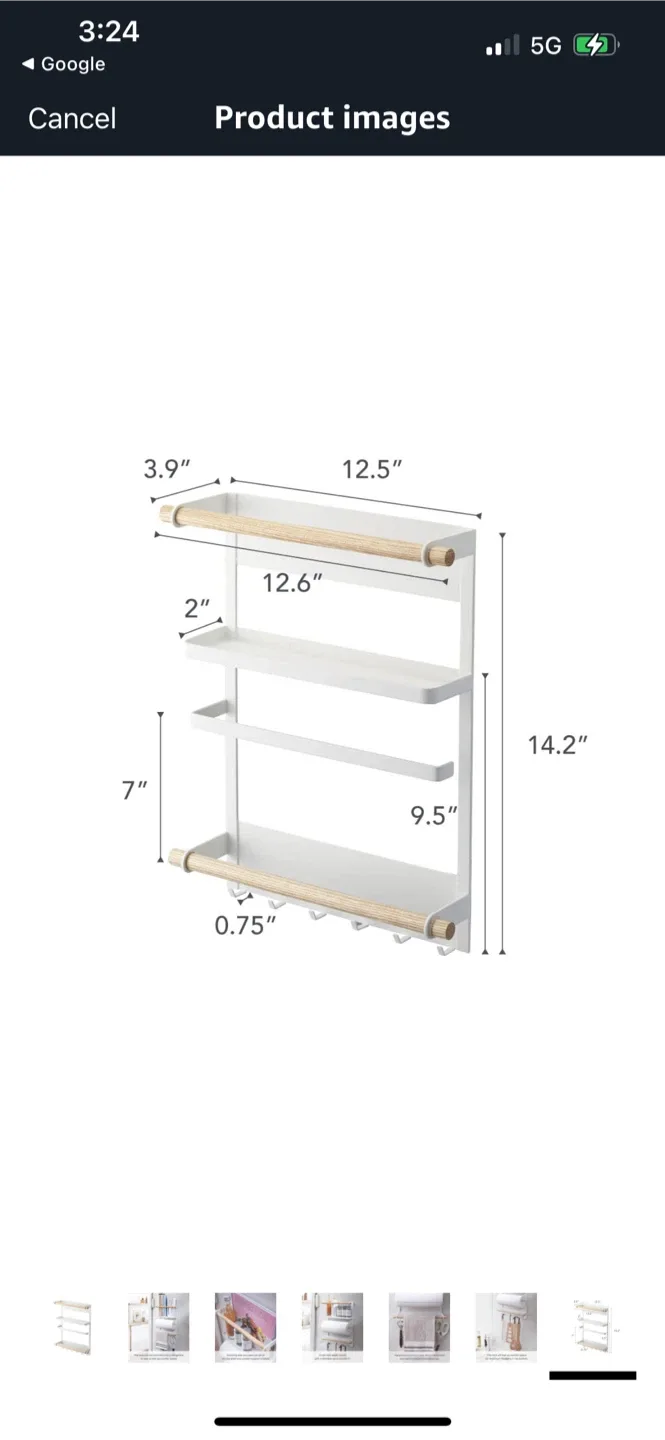 New Yamazaki Home Tosca Magnetic Kitchen Storage Rack image indicator(7)
