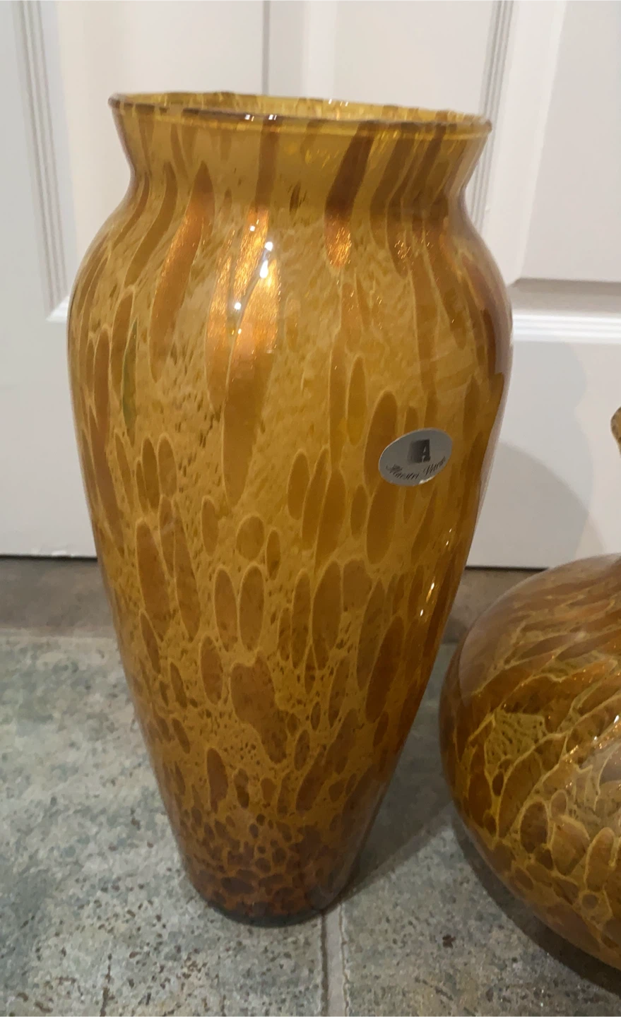 Maestri Vetrai Amber Art Glass Vase Set - photo 2