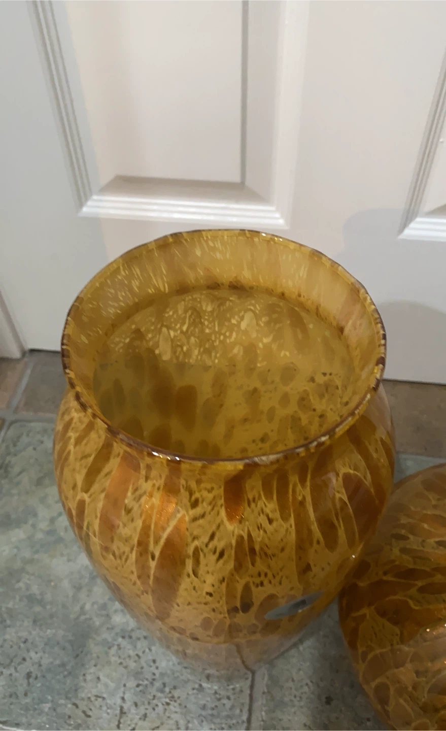 Maestri Vetrai Amber Art Glass Vase Set - photo 5