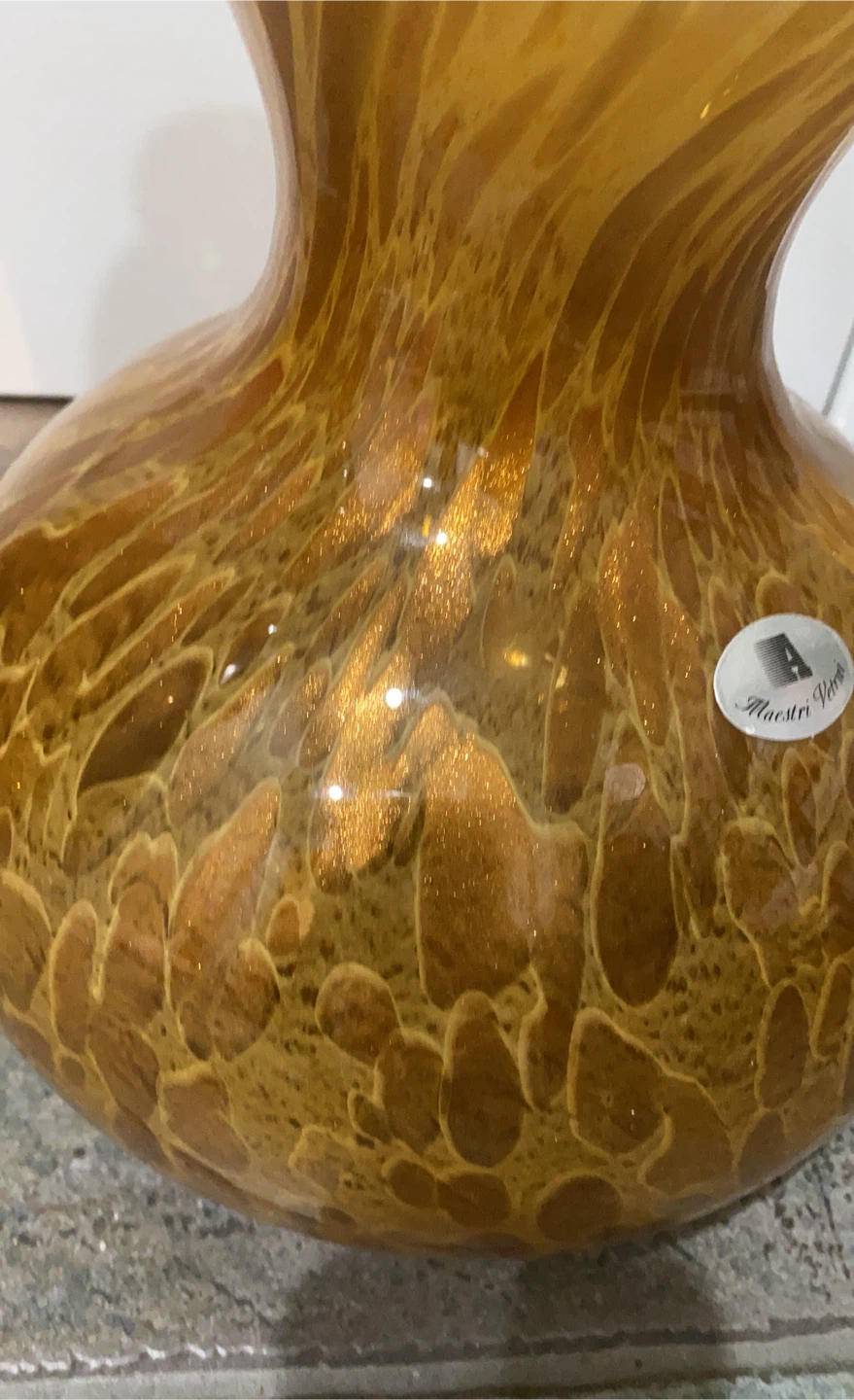 Maestri Vetrai Amber Art Glass Vase Set - photo 4