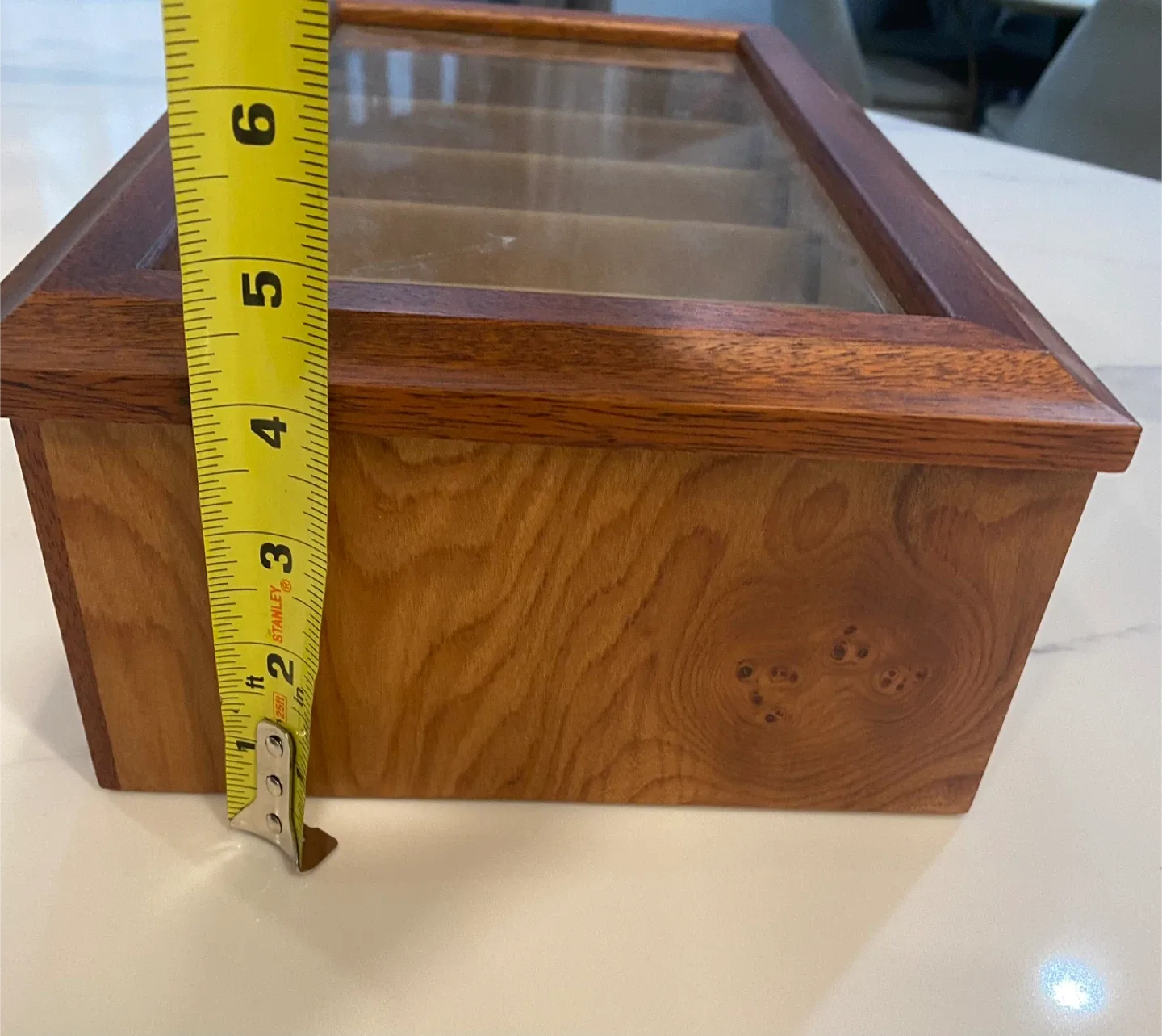 Agresti Briarwood Burl-Wood 2 Drawer Jewelry/ Watch Box image indicator(6)