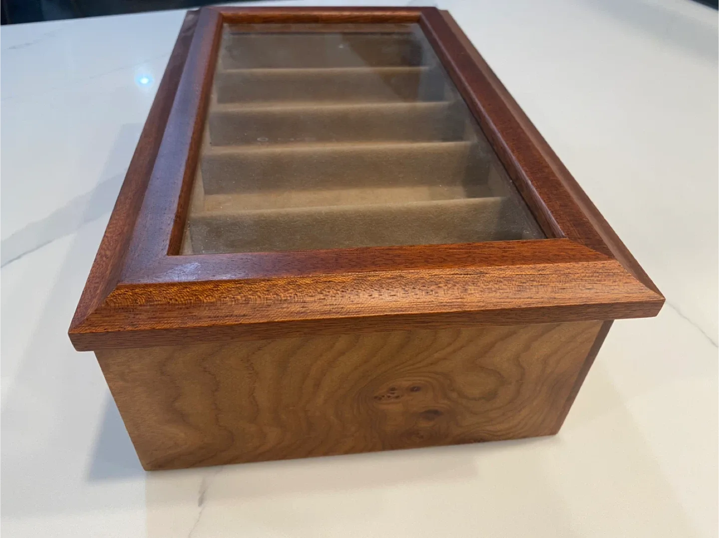 Agresti Briarwood Burl-Wood 2 Drawer Jewelry/ Watch Box image indicator(7)