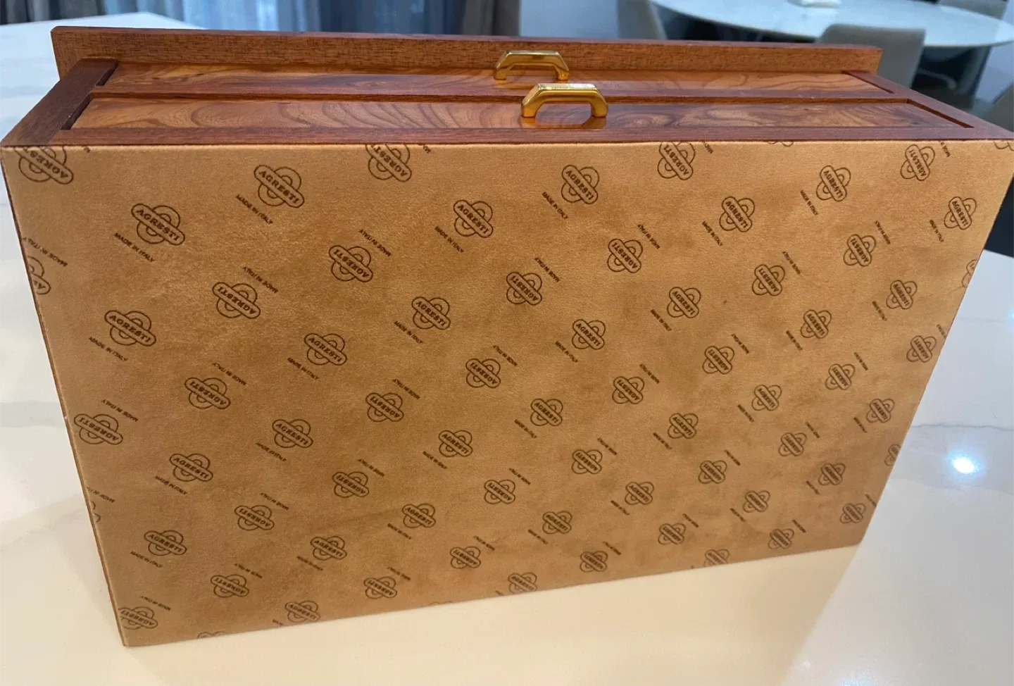 Agresti Briarwood Burl-Wood 2 Drawer Jewelry/ Watch Box image indicator(9)