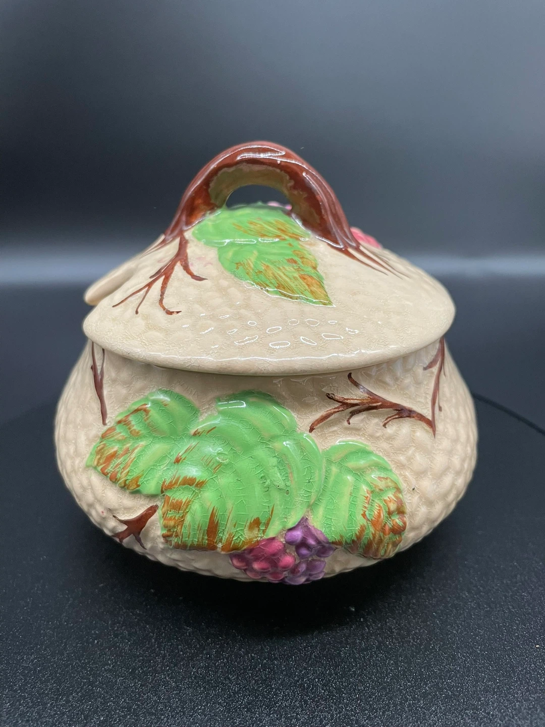 Vintage Ceramic Jam Jar with Lid