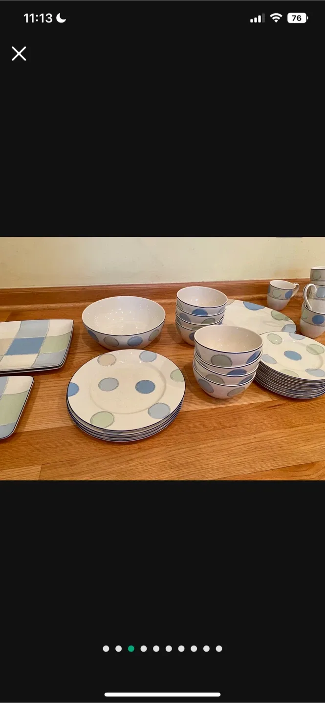 Blue Polka Dot Dinnerware Set image indicator(3)