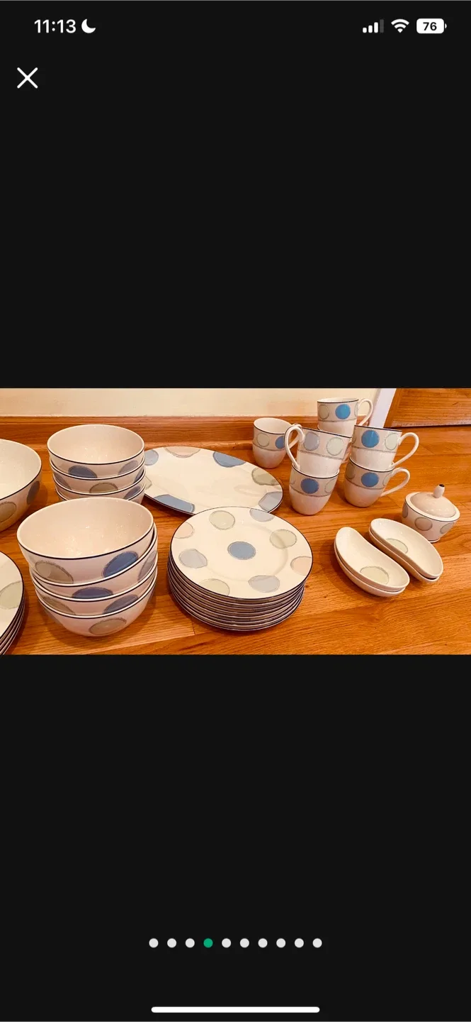 Blue Polka Dot Dinnerware Set image indicator(4)