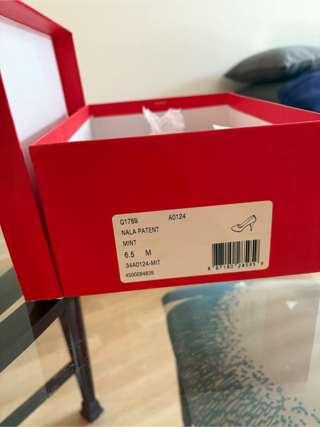 Authentic Coach Nala Patent Mint Heels - size 6.5 image indicator(10)