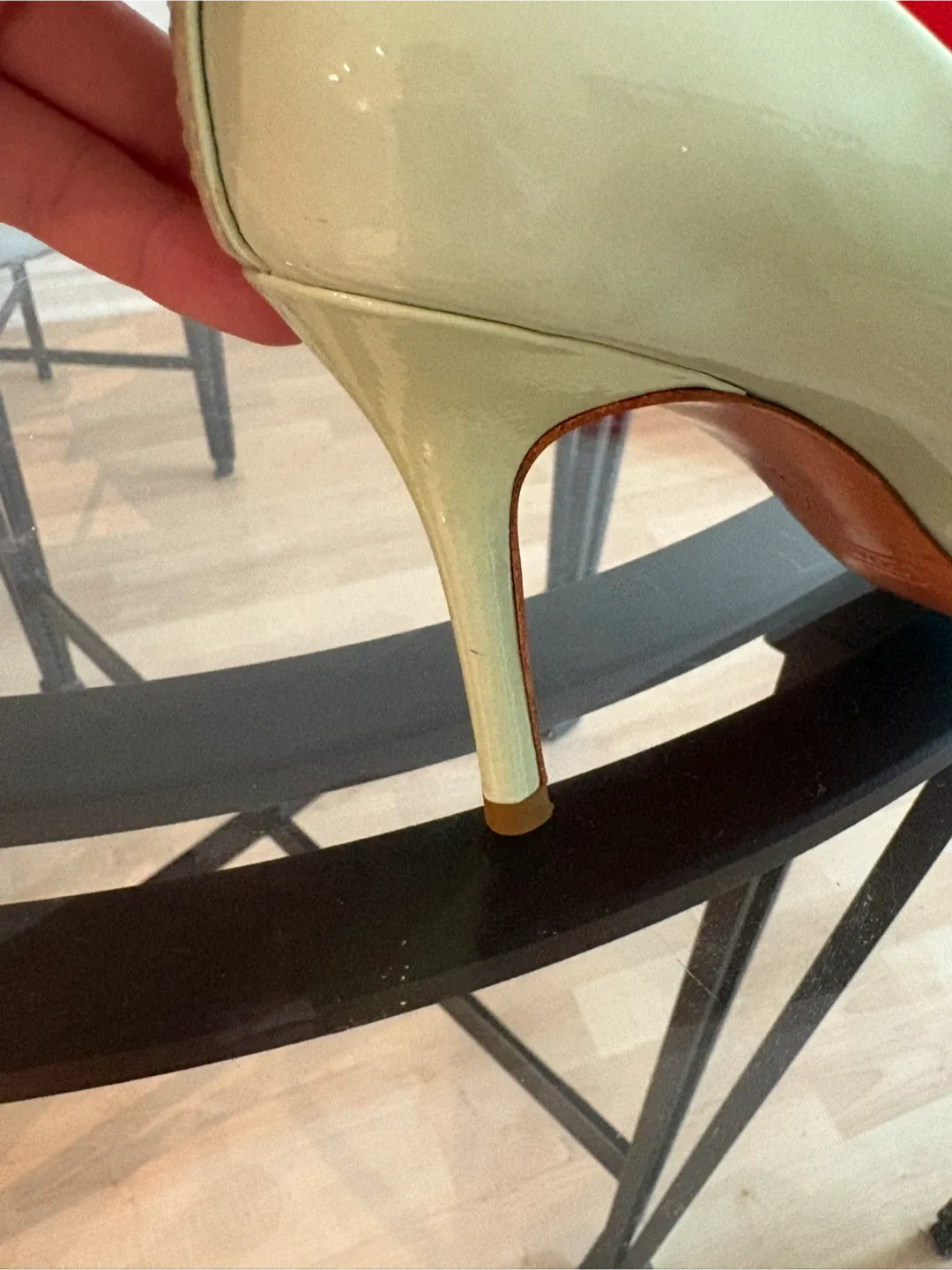 Authentic Coach Nala Patent Mint Heels - size 6.5 image indicator(8)