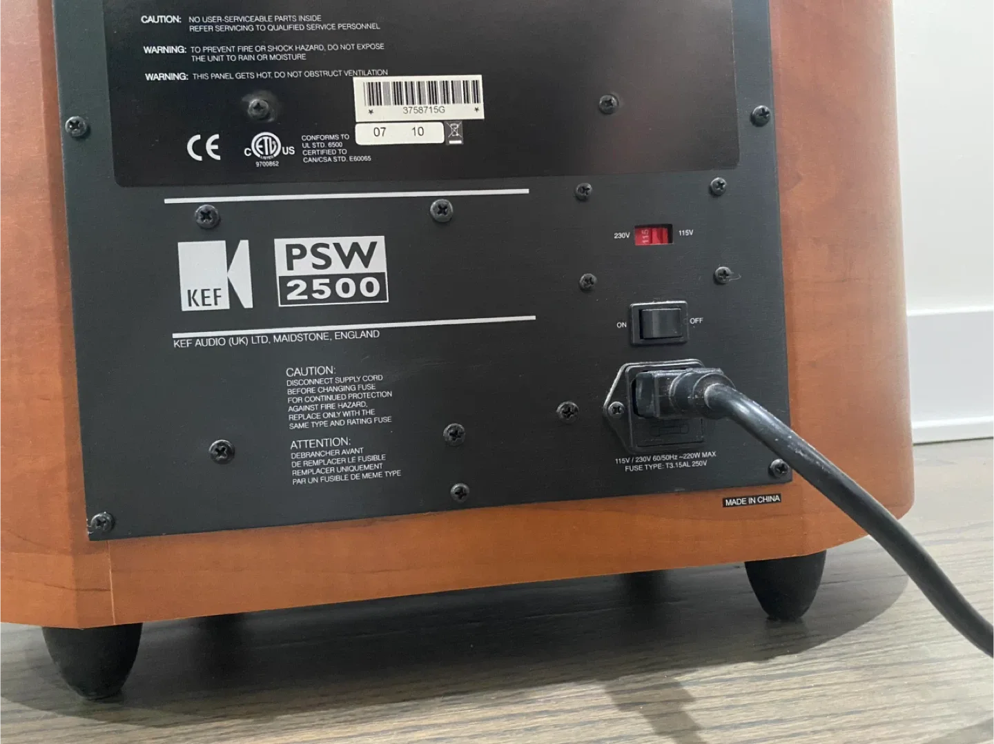 KEF PSW 2500 Subwoofer - Wood Finish image indicator(6)