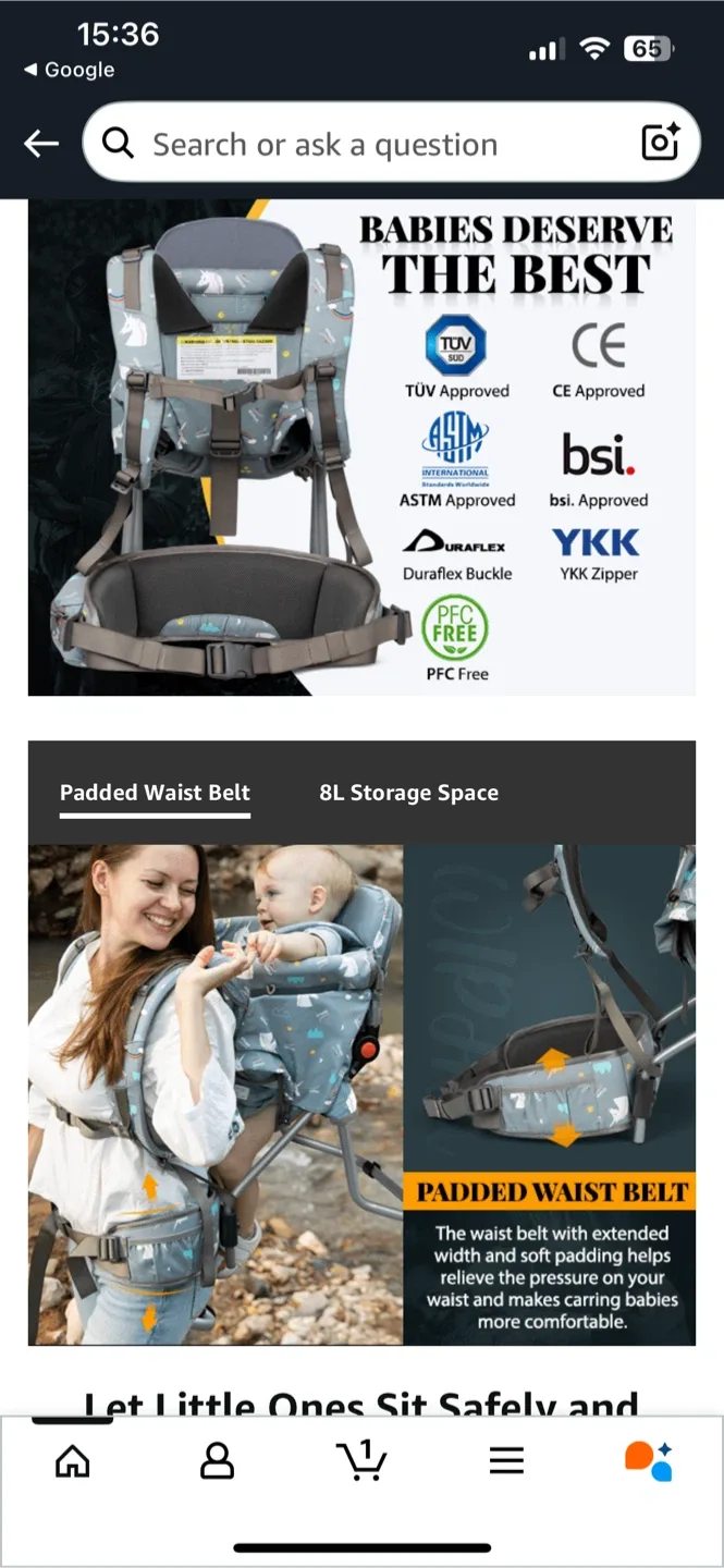 hiking baby/toddler carrier (new )backpack carrier image indicator(5)