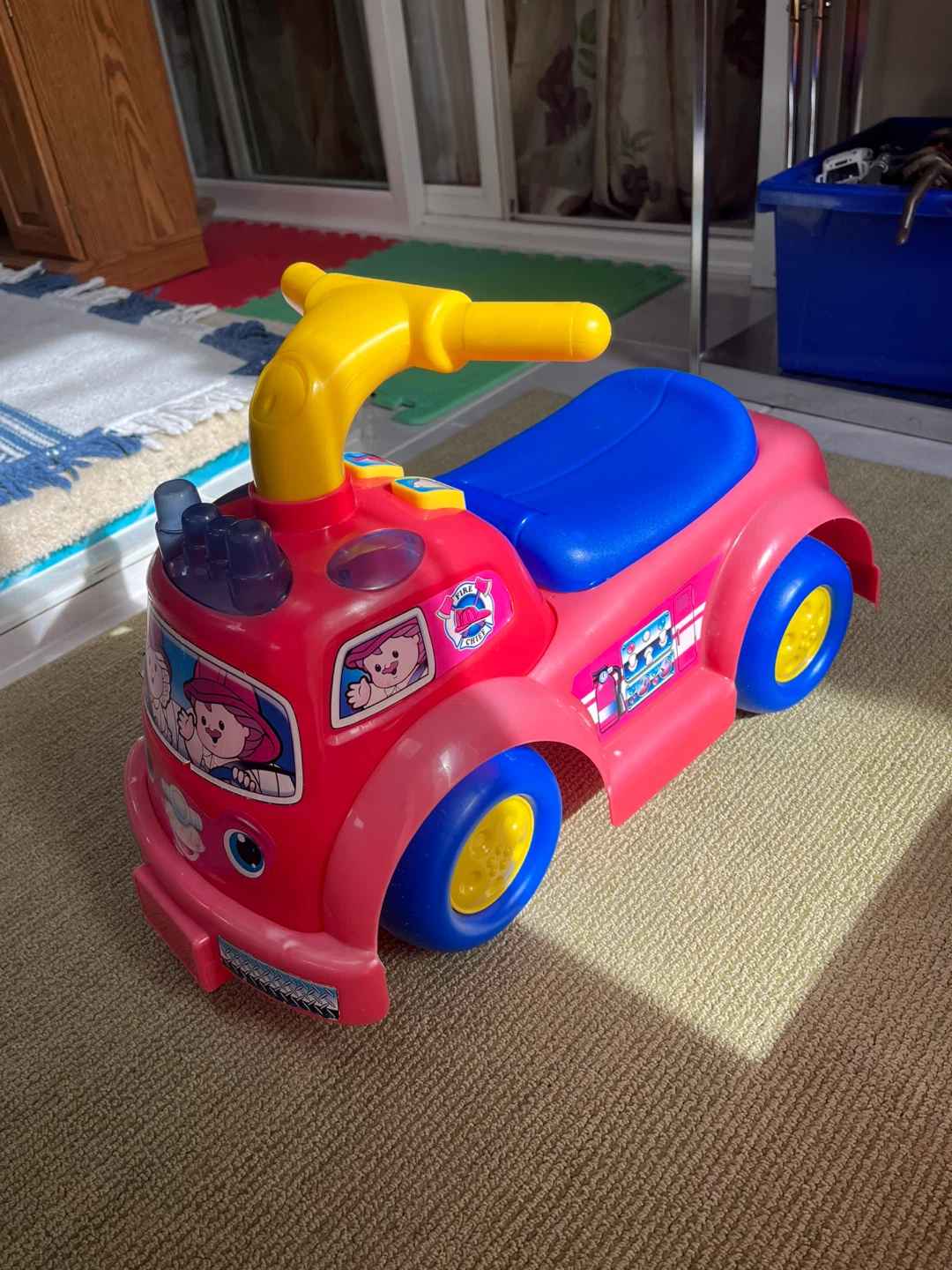 Little People Pink Firetruck Ride-On Toy - photo 3