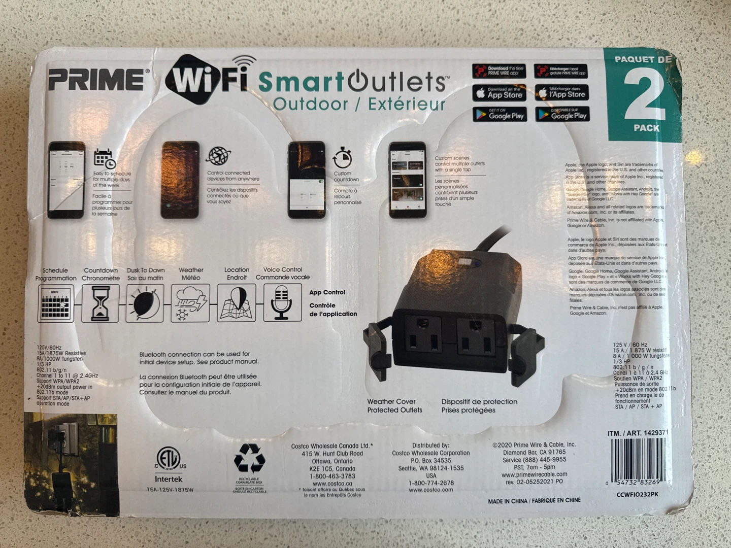 PRIME WiFi Smart Outlets Outdoor 2-Pack - photo 2