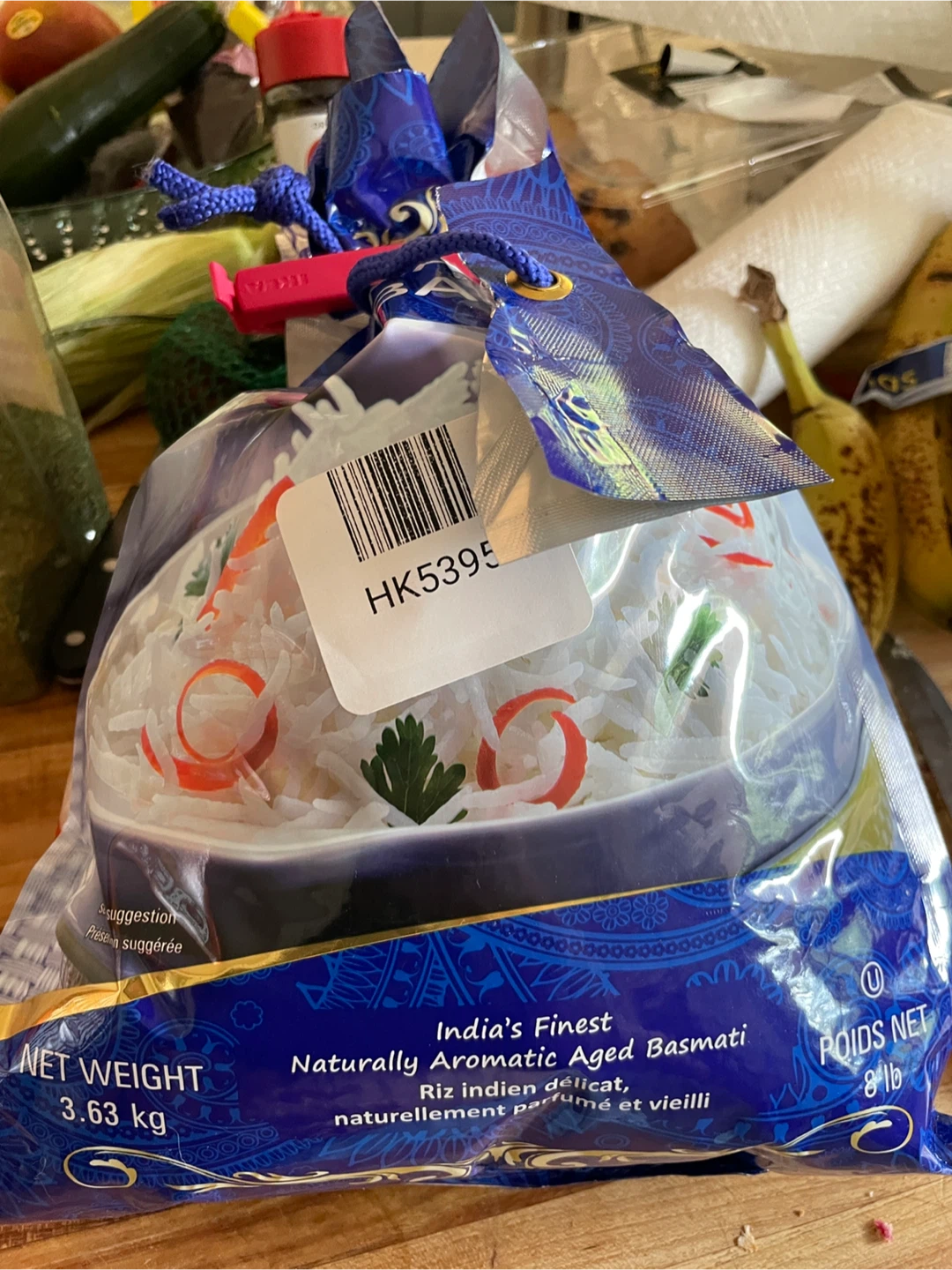 Quality brand 3.63 kg bag of basmati rice
