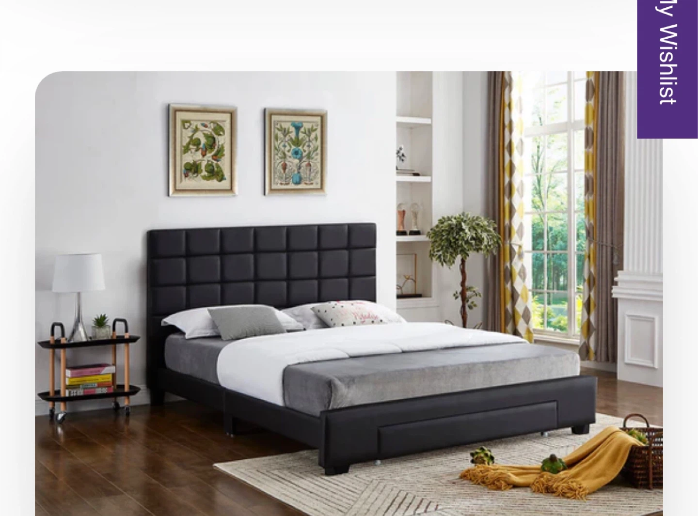 Queen bed with headboard