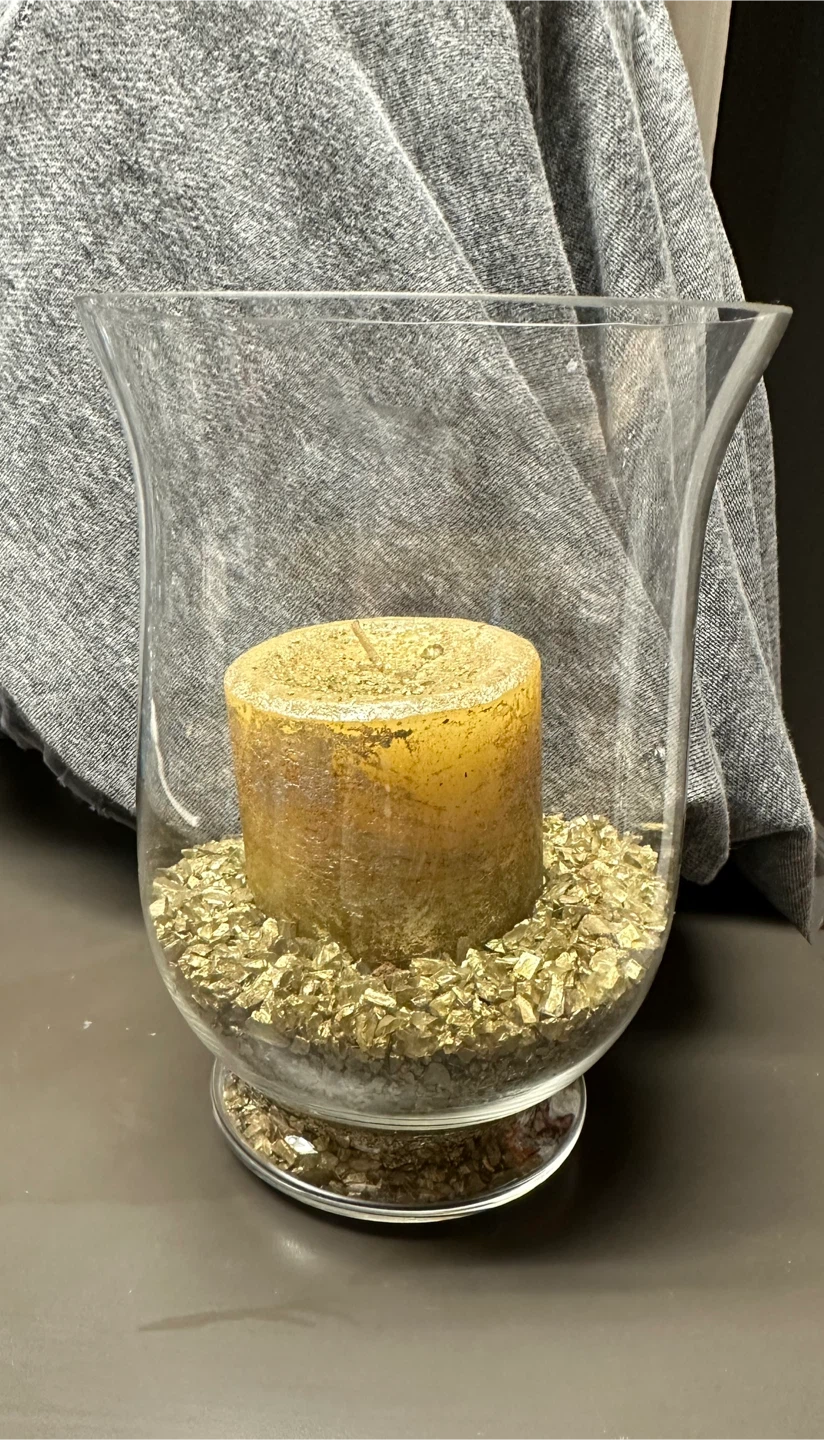 Glass Vase with Candle - photo 2