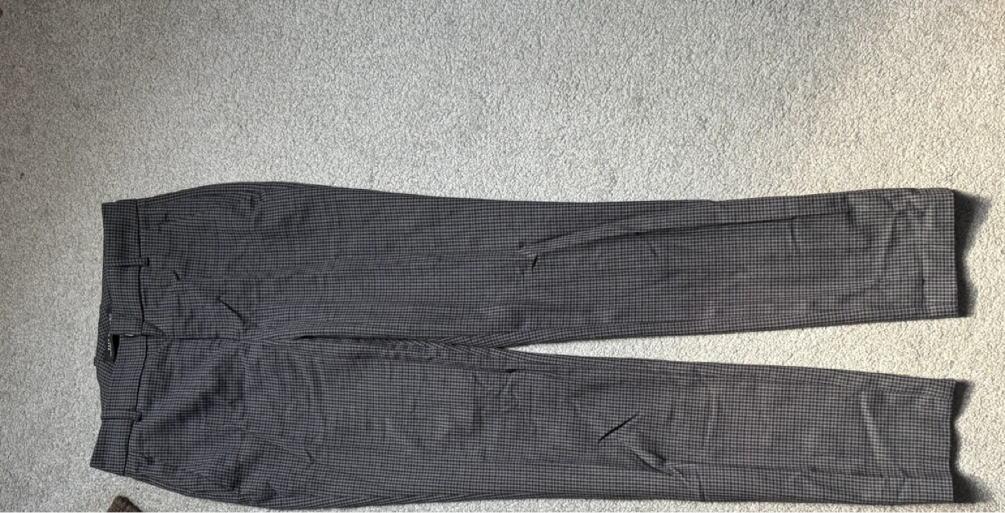 Zara Woman Gray Plaid Pants - Size US2 EU34 - photo 3