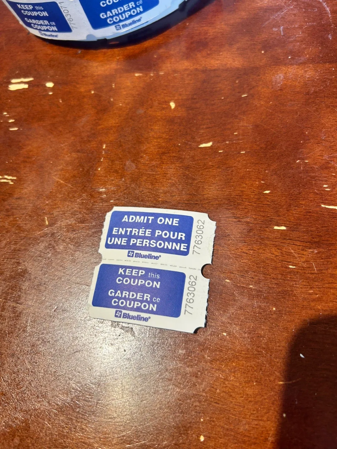 Roll of Blueline Admit One Tickets 🎟️ image indicator(2)