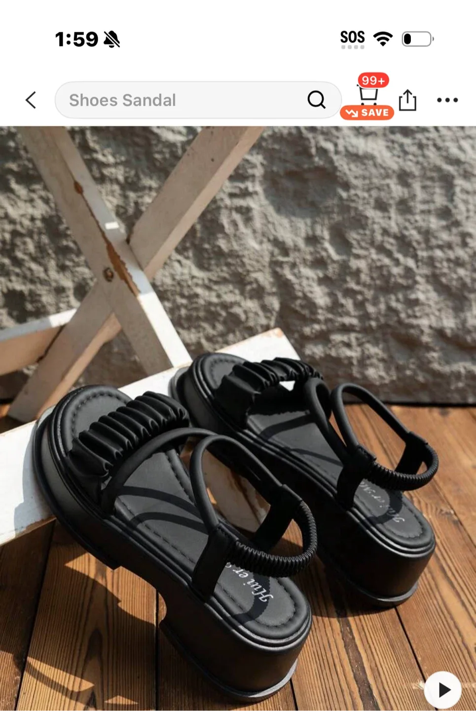 Black Platform Sandals