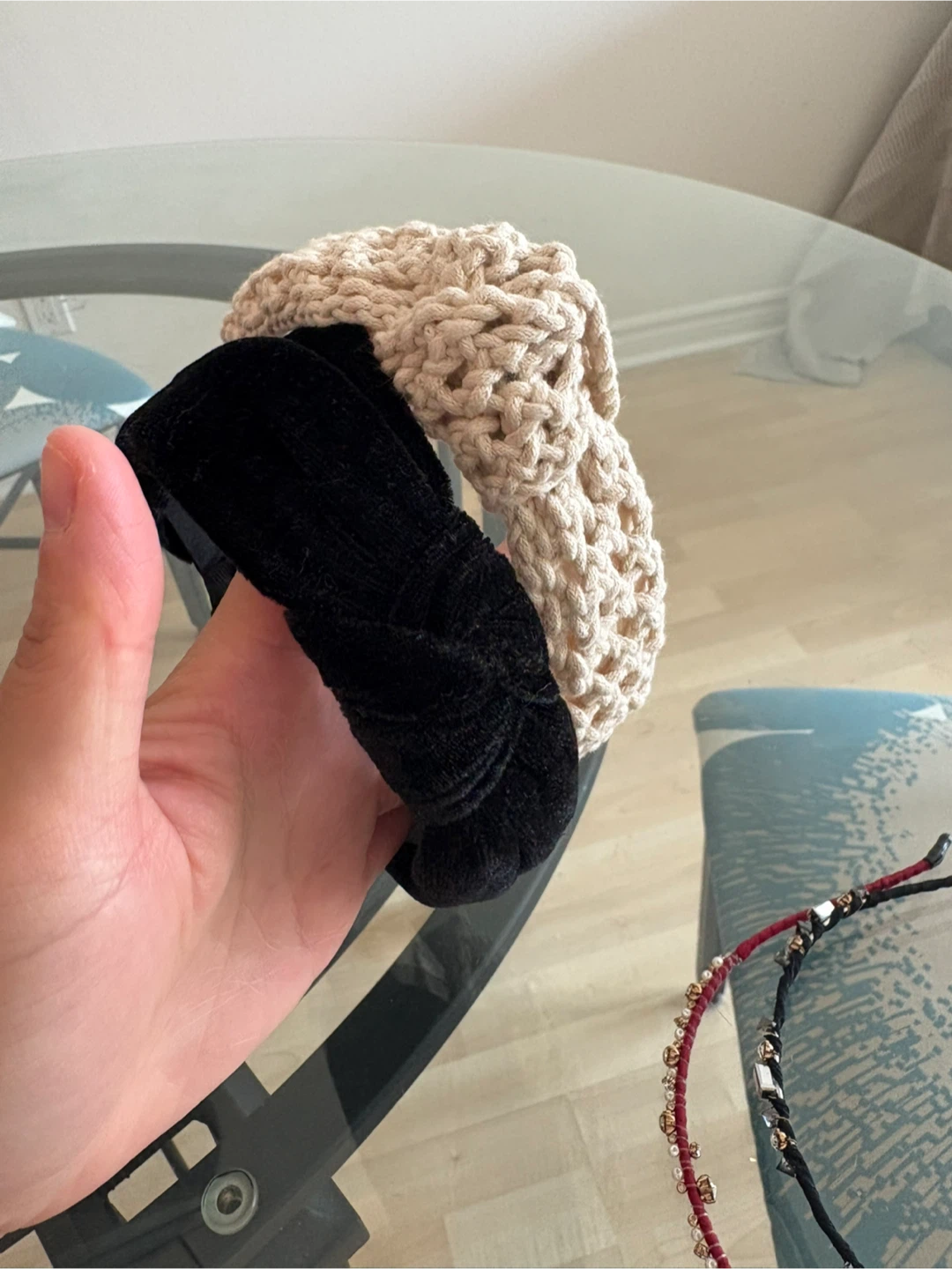 4 Headbands - Black, Beige, & 2 Jewelled - photo 2