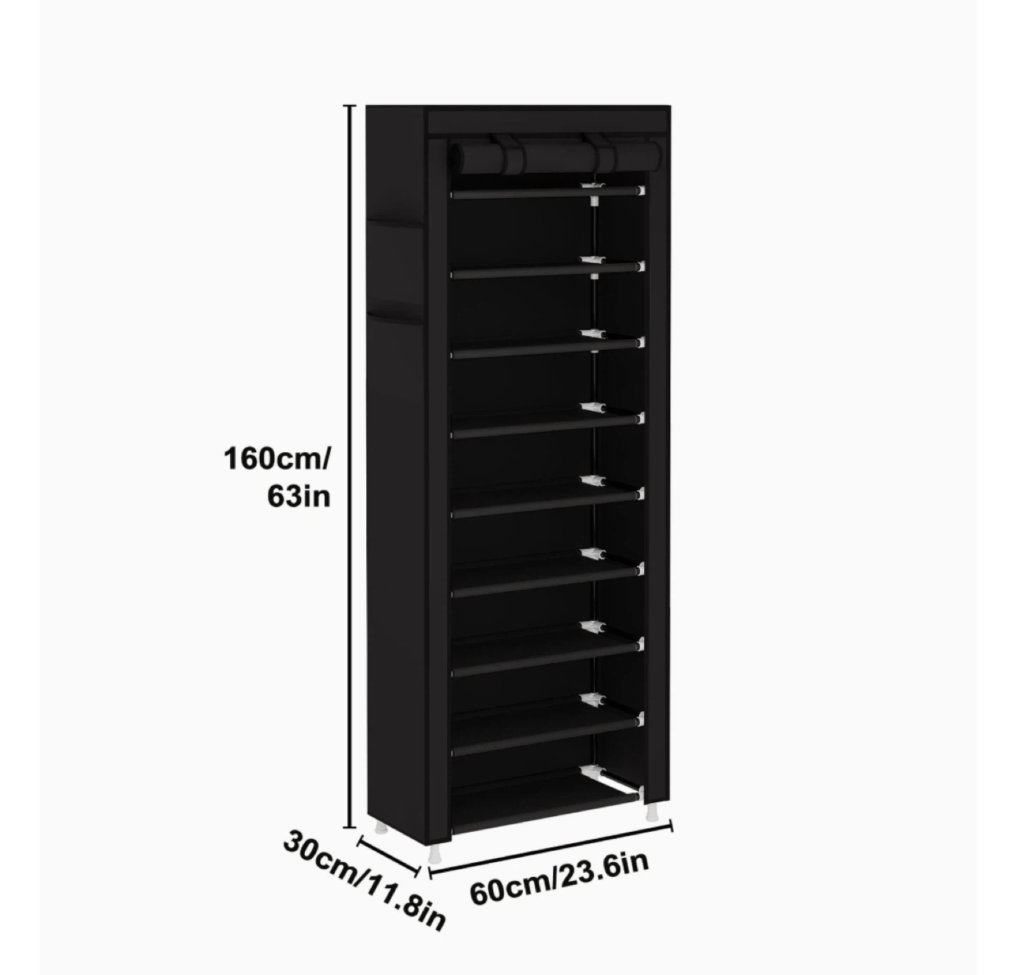 Shoe Rack 27 Pairs Shoe with Dustproof Cover - photo 3