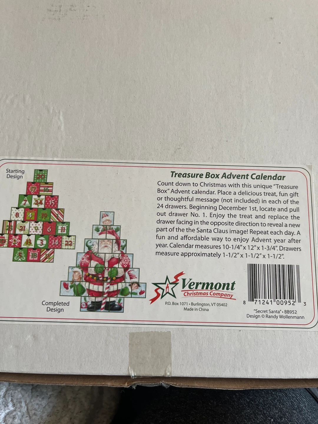 Vermont Christmas Company Treasure Box Advent Calendar - photo 4