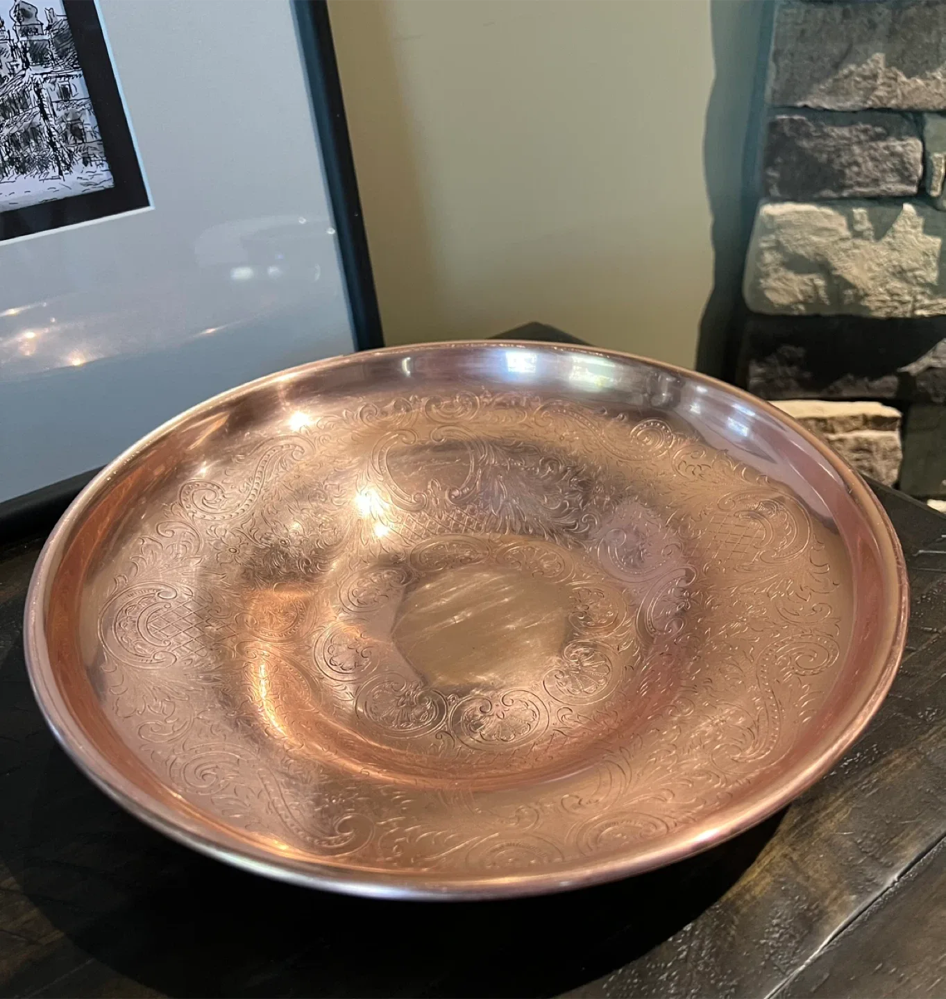 Vintage Copper Bowl Decor thumbnail