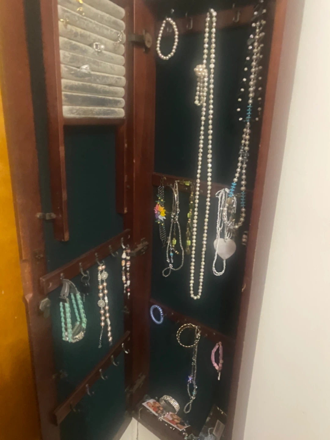 Dark Wood Jewelry Armoire