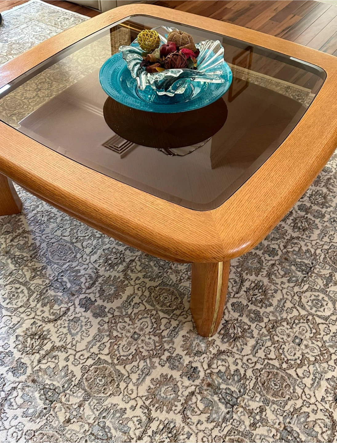 Square Glass Top Coffee Table