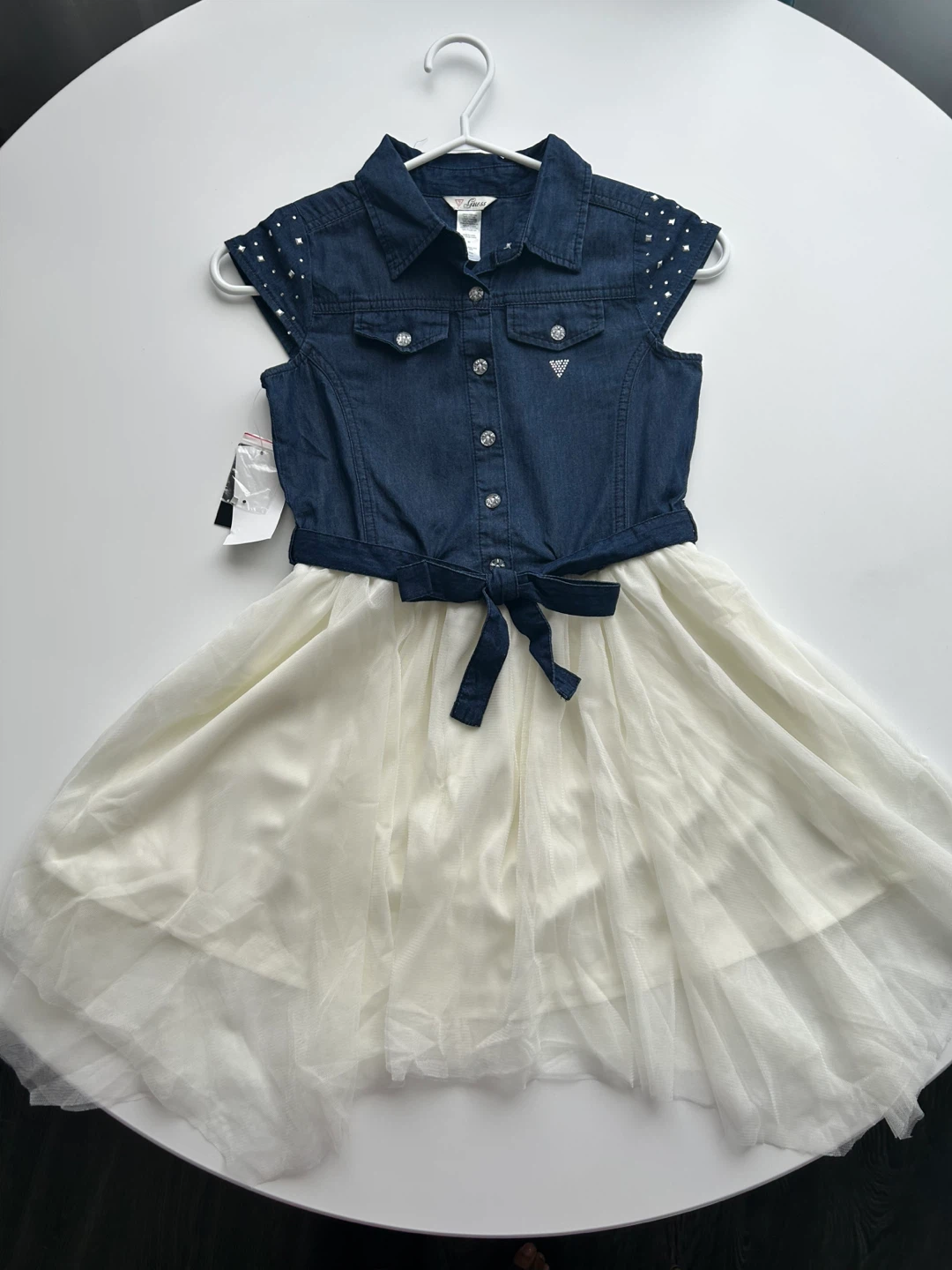 Guess Denim Top & Tulle Skirt Dress - Size 10