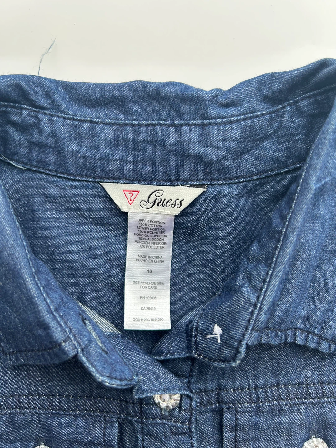 Guess Denim Top & Tulle Skirt Dress - Size 10 - photo 3