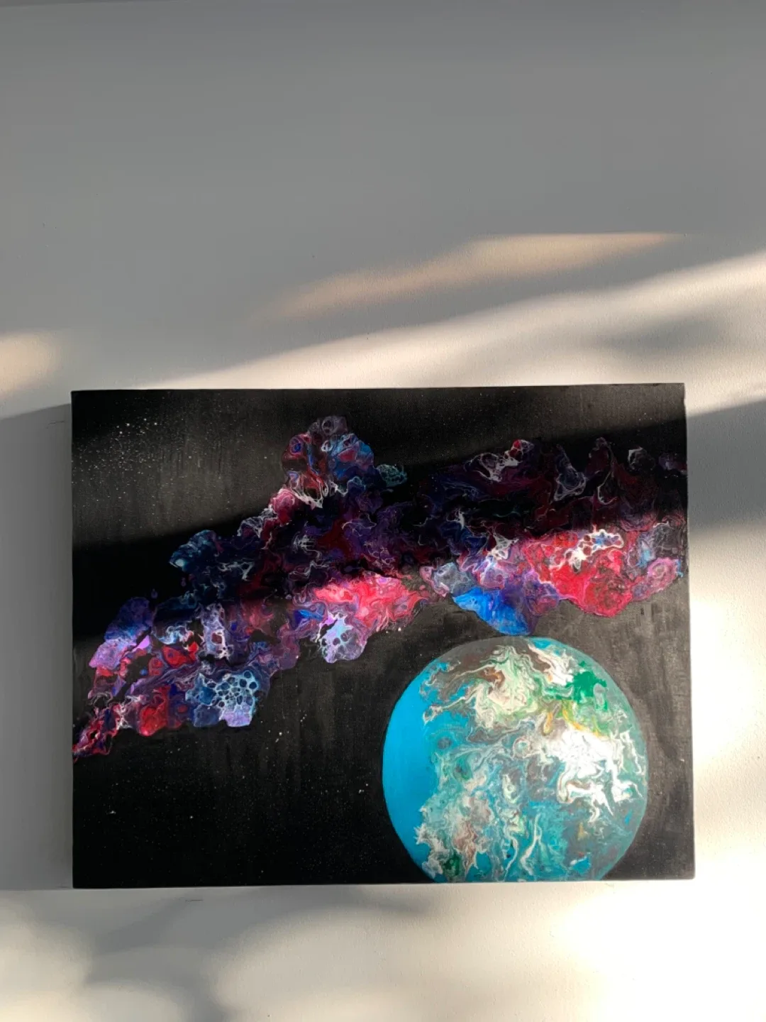 Outer Space Flow – Acrylic Canvas Painting, Cosmic Wall Art image indicator(2)