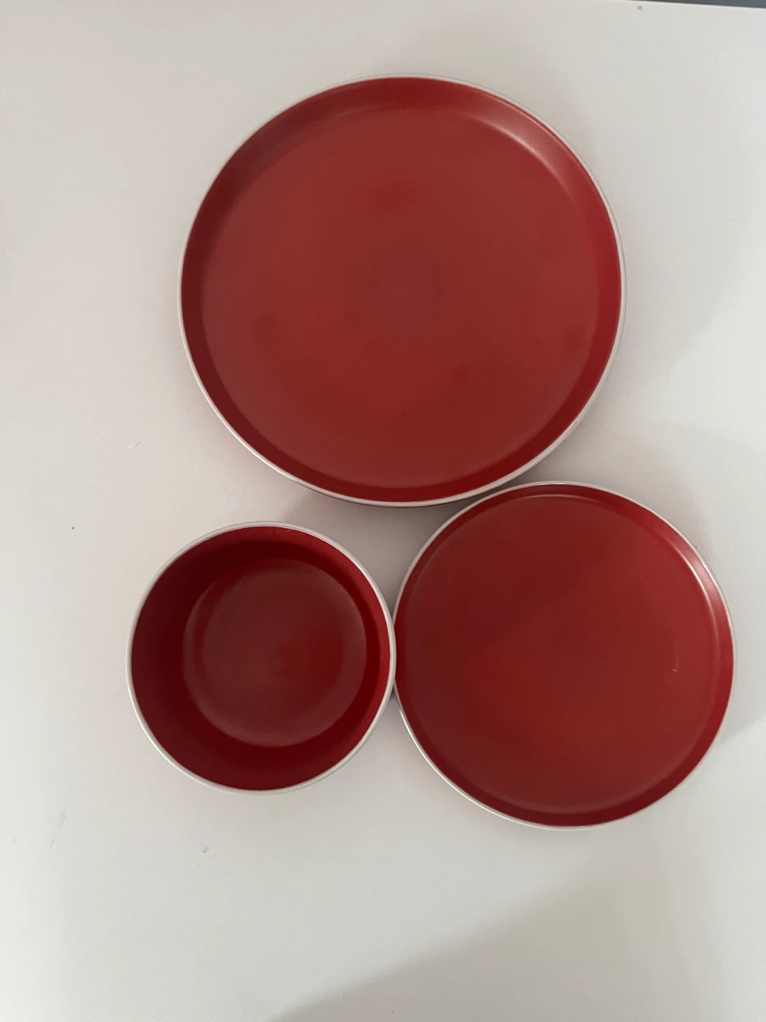 Red  Dinnerware Set - photo 2