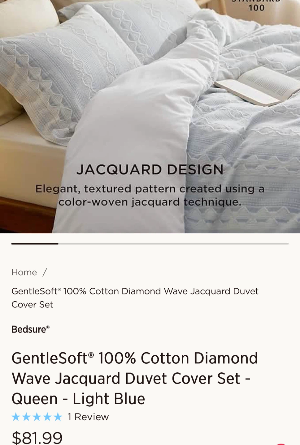 Bedsure Queen Light Blue Duvet Cover Set - photo 4