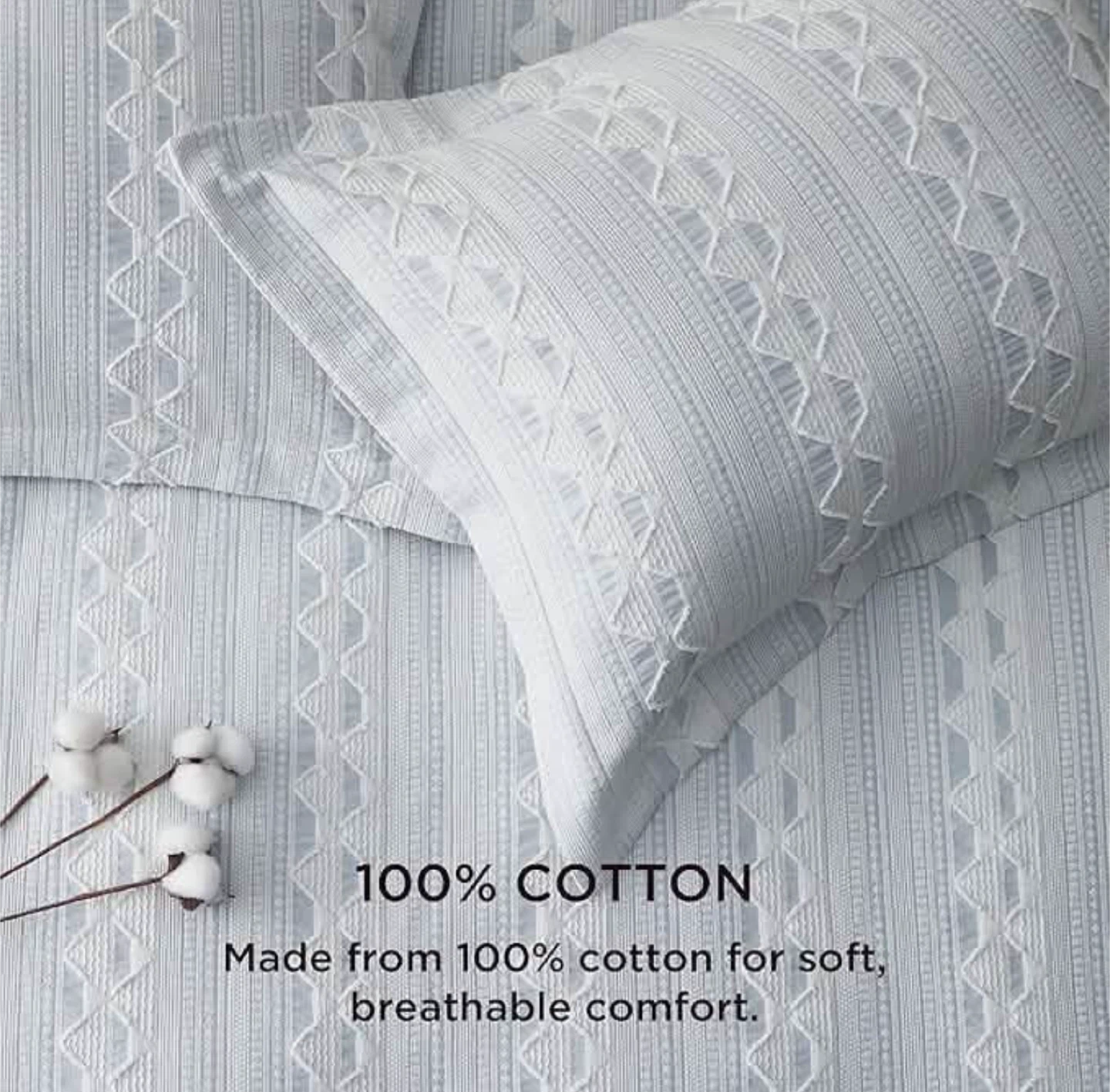 Bedsure Queen Light Blue Duvet Cover Set - photo 2
