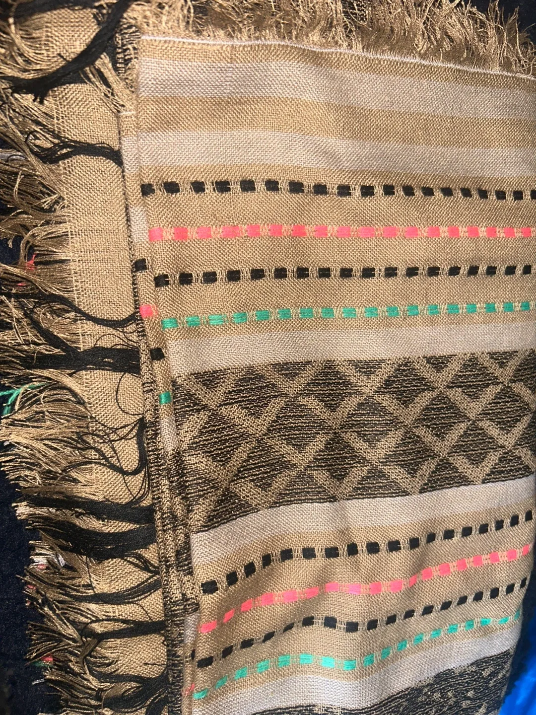 Hand Knit Pink Striped Hat & Scarf Set image indicator(6)