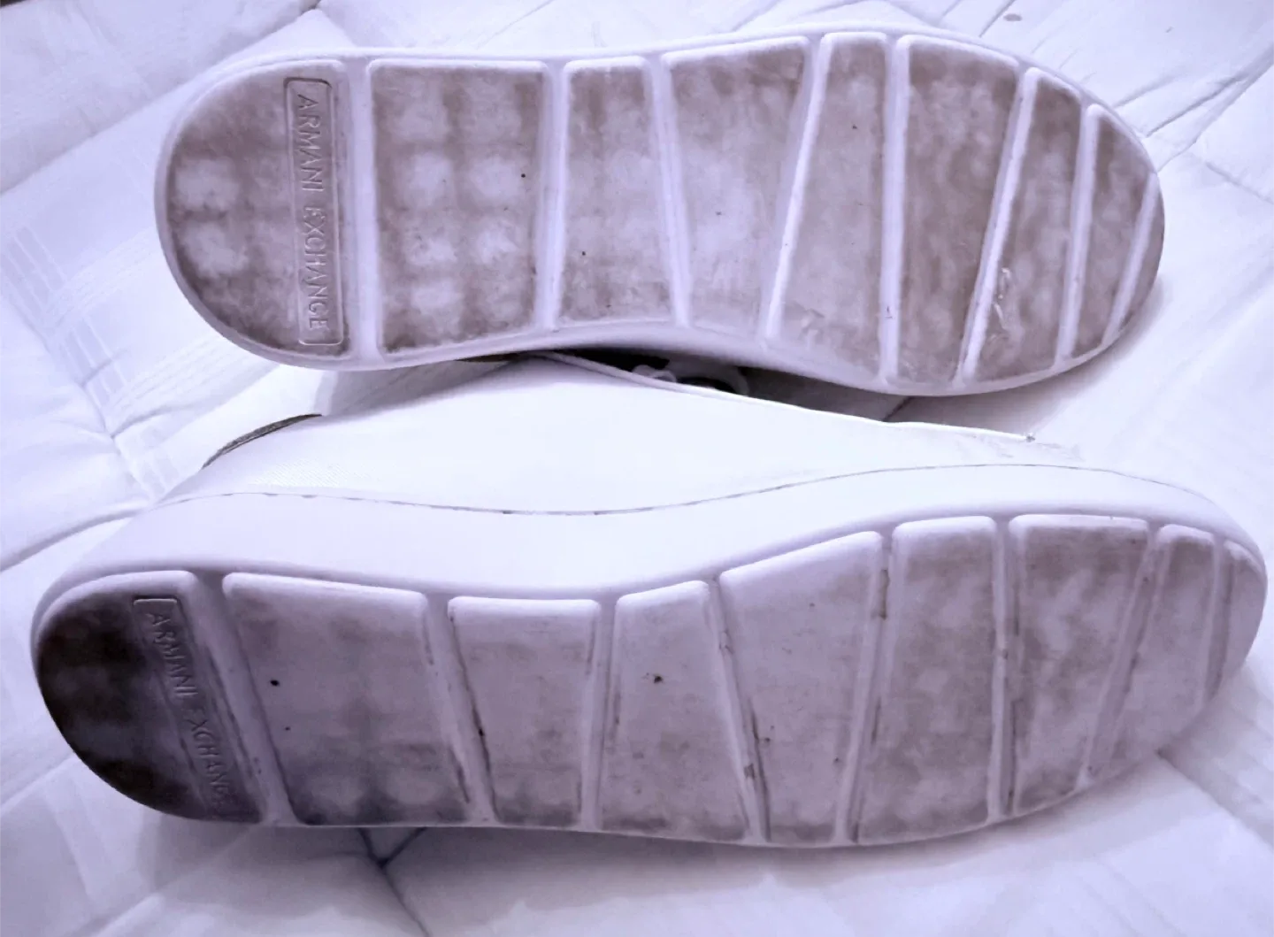 Armani Exchange White Sneakers- women’s size 8 image indicator(5)