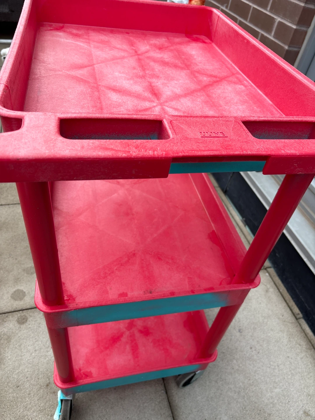 Uline Red heavyweight utility cart