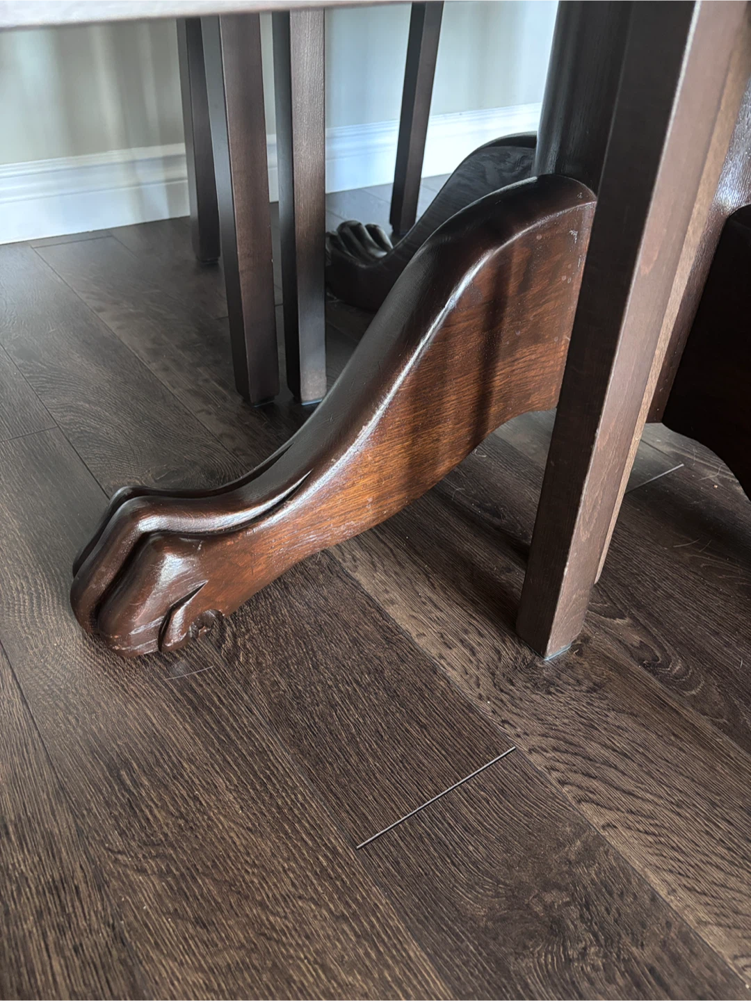 Round Wood Dining Table with 6 Chairs - photo 2