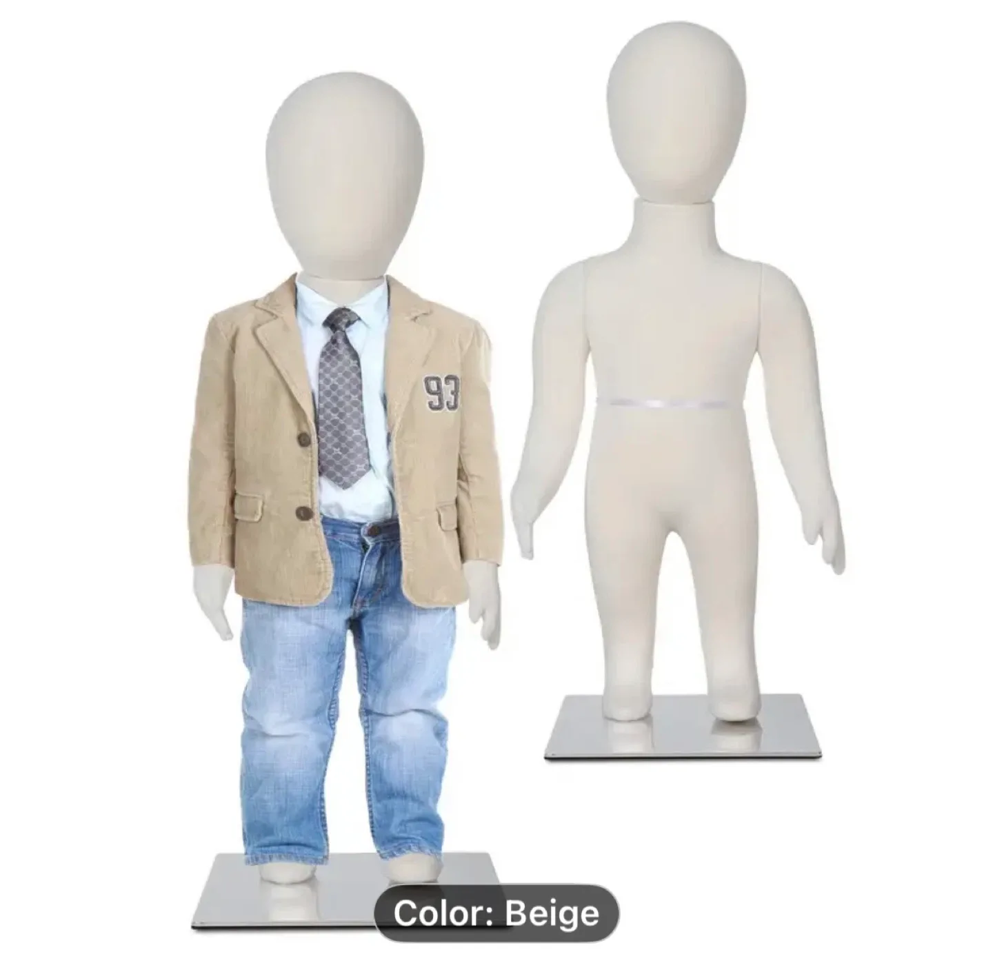 Beige Toddler Mannequin, Adjustable Arms, 31" Height image indicator(5)