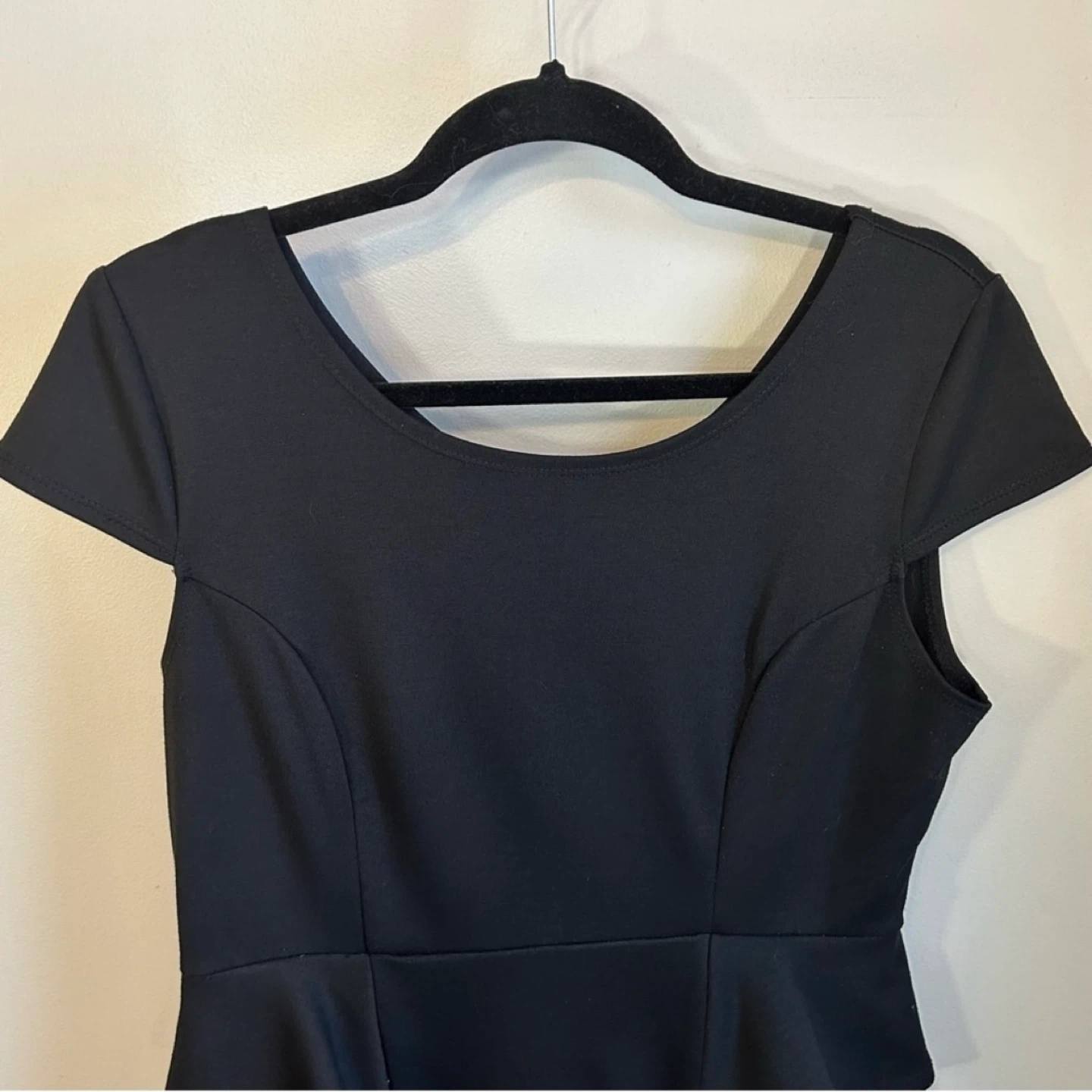George Fitted Peplum Short Sleeve Bodycon Dress Womens Size M - photo 3