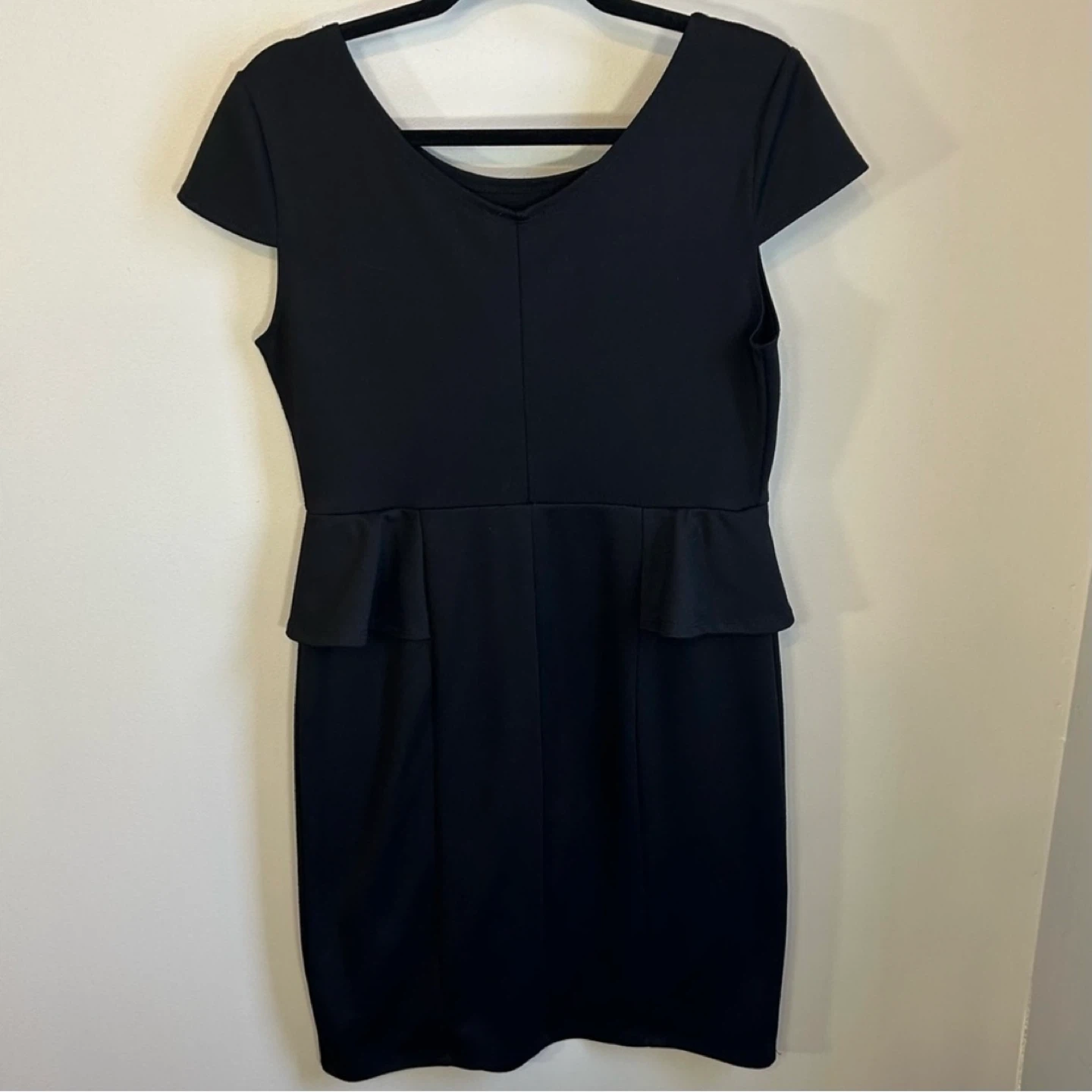George Fitted Peplum Short Sleeve Bodycon Dress Womens Size M - photo 5