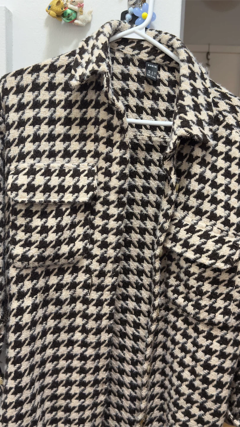 SHEIN Houndstooth Jacket - Size XS
