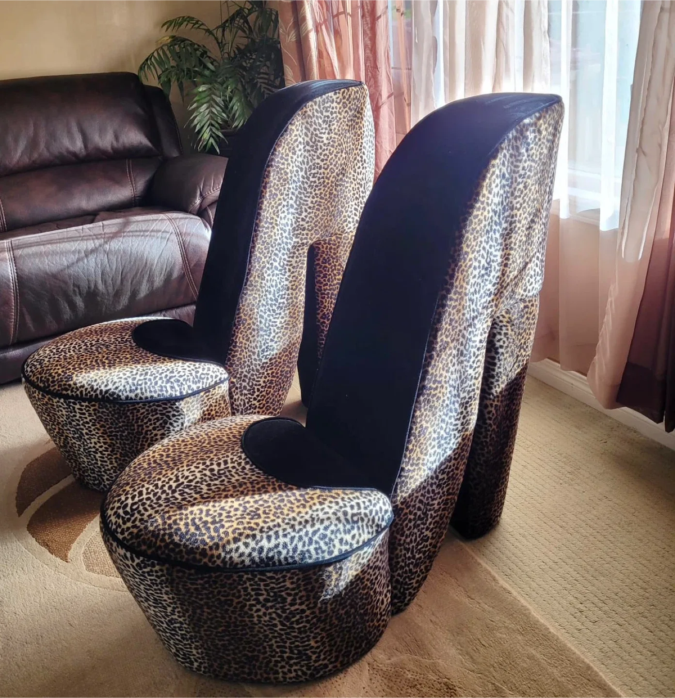 Leopard Print High Heel Accent Chairs image indicator(4)